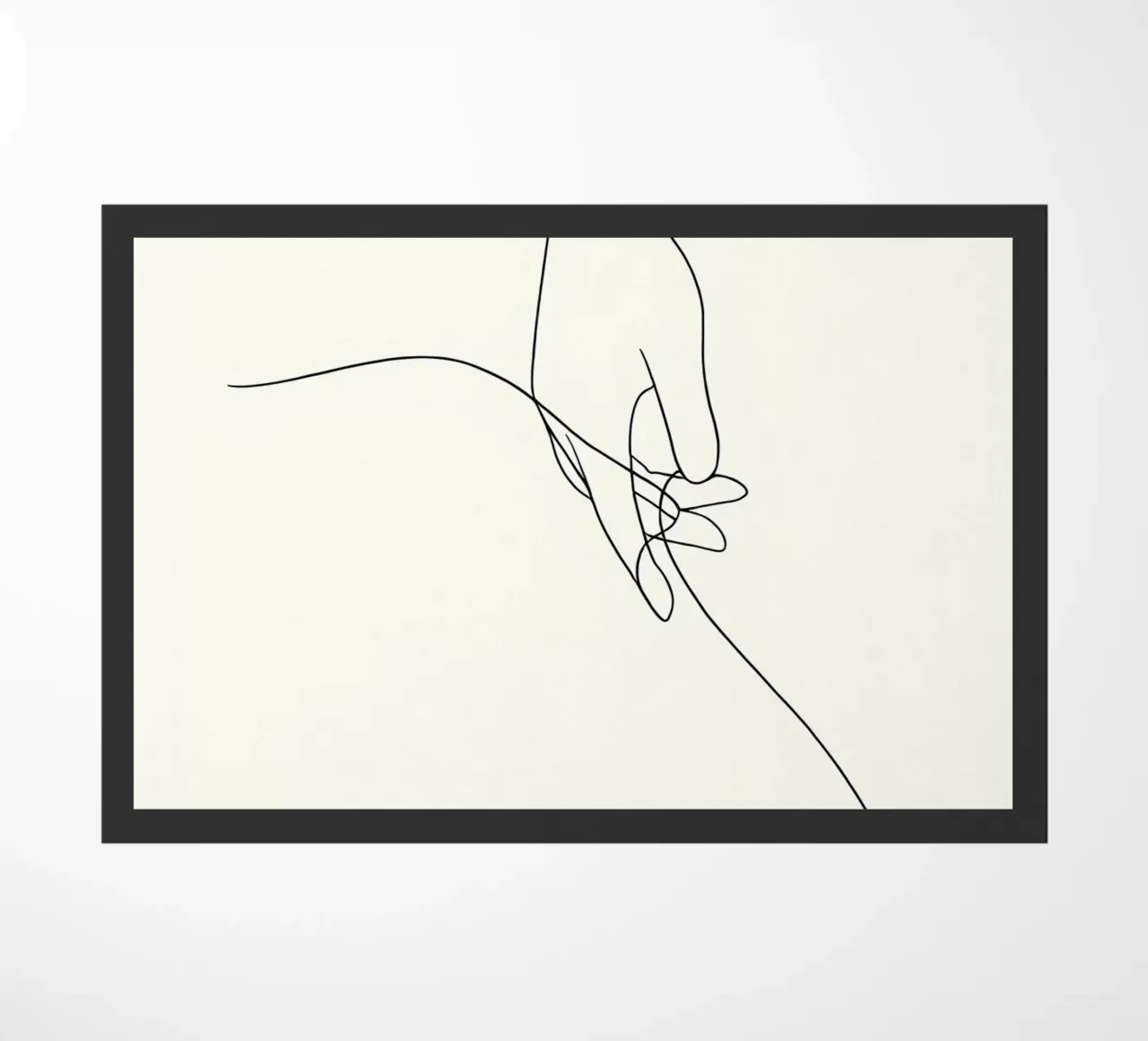 Line art minimalista a mano libera zerbino da Viv Line Art