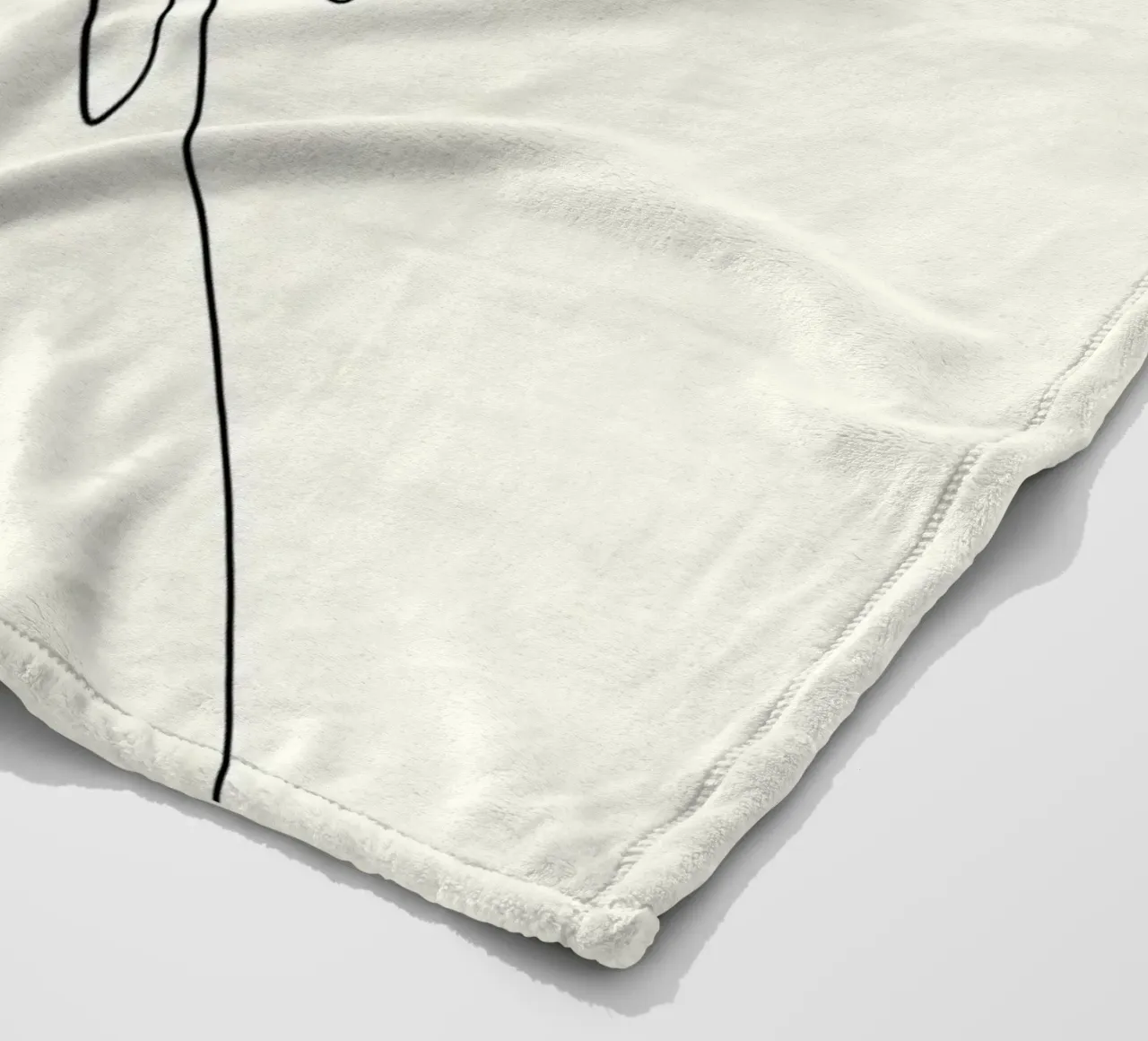 Line art minimalista a mano libera coperta in pile da Viv Line Art