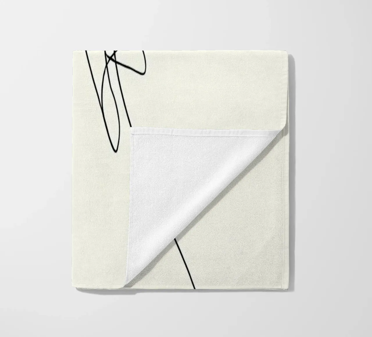 Line art minimalista a mano libera telo mare da Viv Line Art