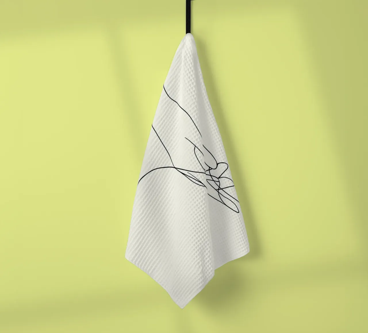 Line art minimalista a mano libera canovaccio da cucina da Viv Line Art