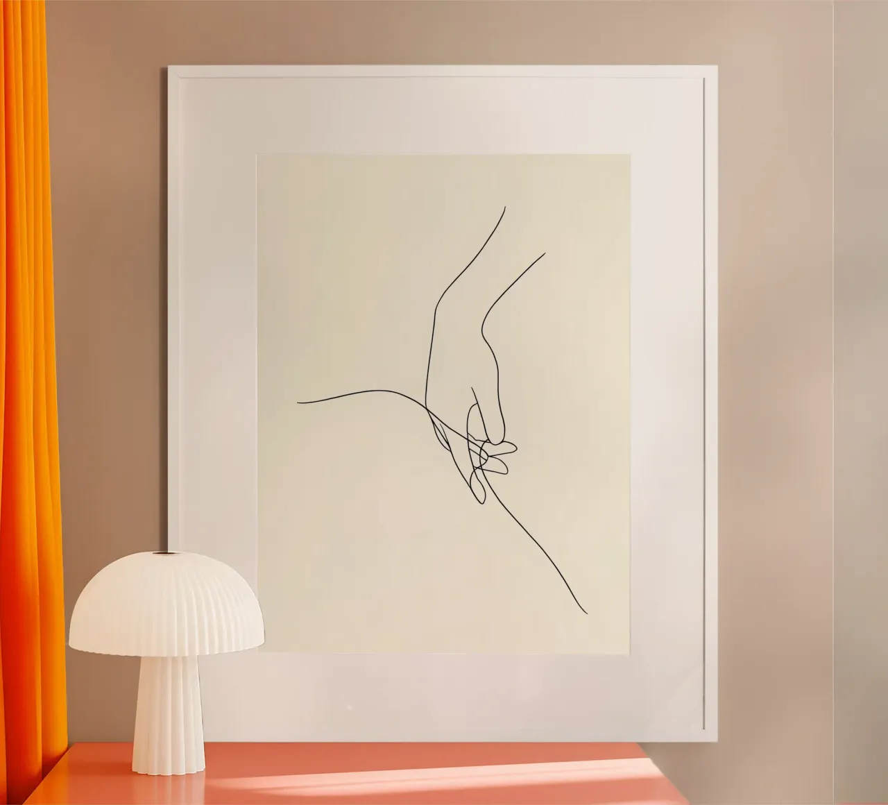 Line art minimalista a mano libera carta hahnemühle da Viv Line Art