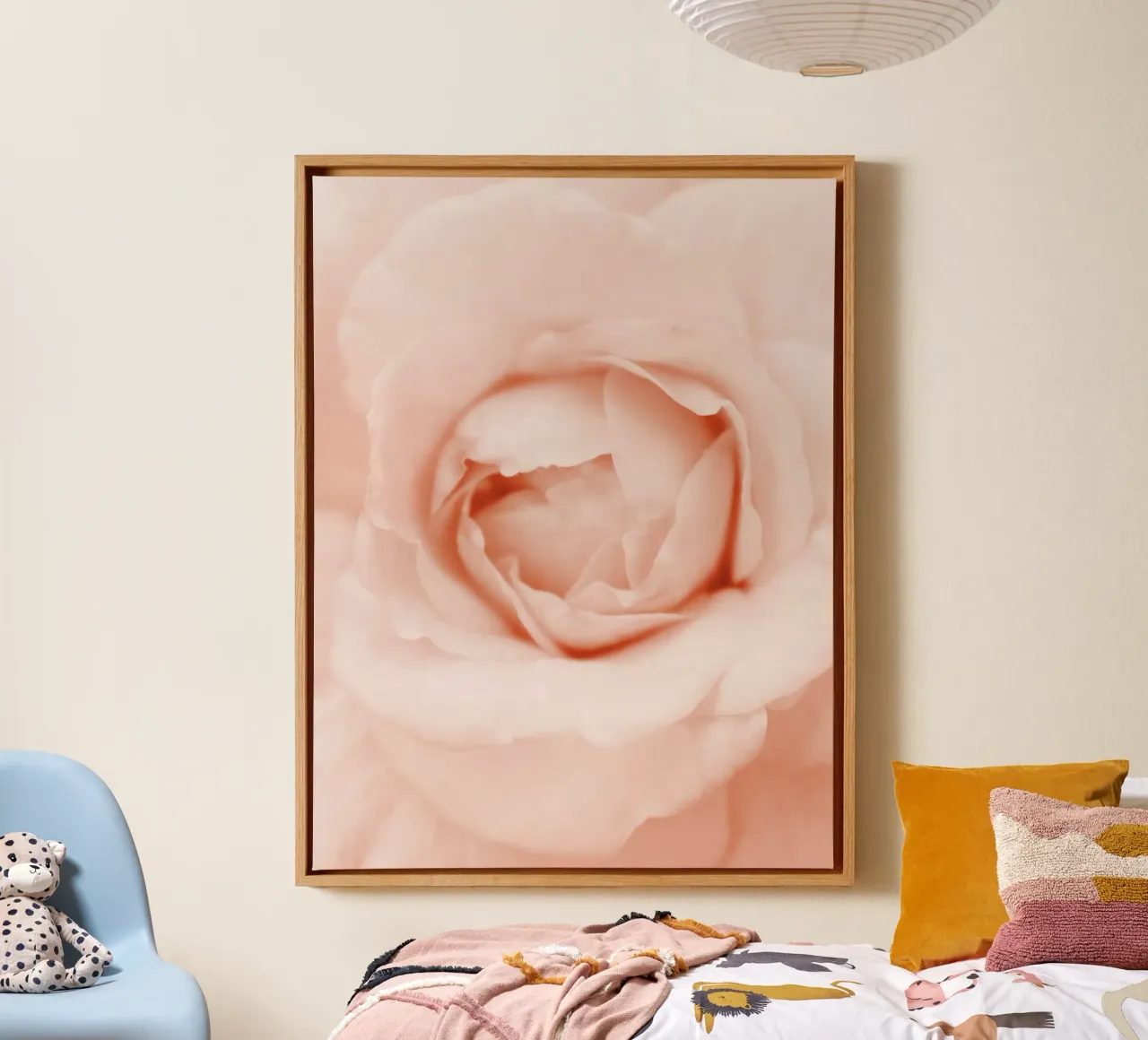 Peonia dolce tela con Cornice a cassetta da Moon  Bloom