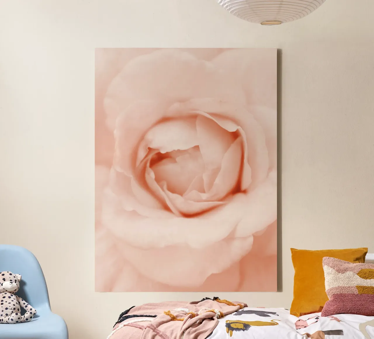 Peonia dolce tela con Cornice a cassetta da Moon  Bloom