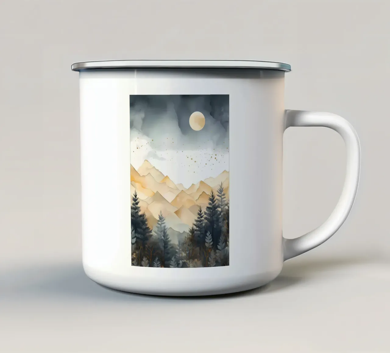 Tramonto calmo tazza in smalto da Albert S Jacob