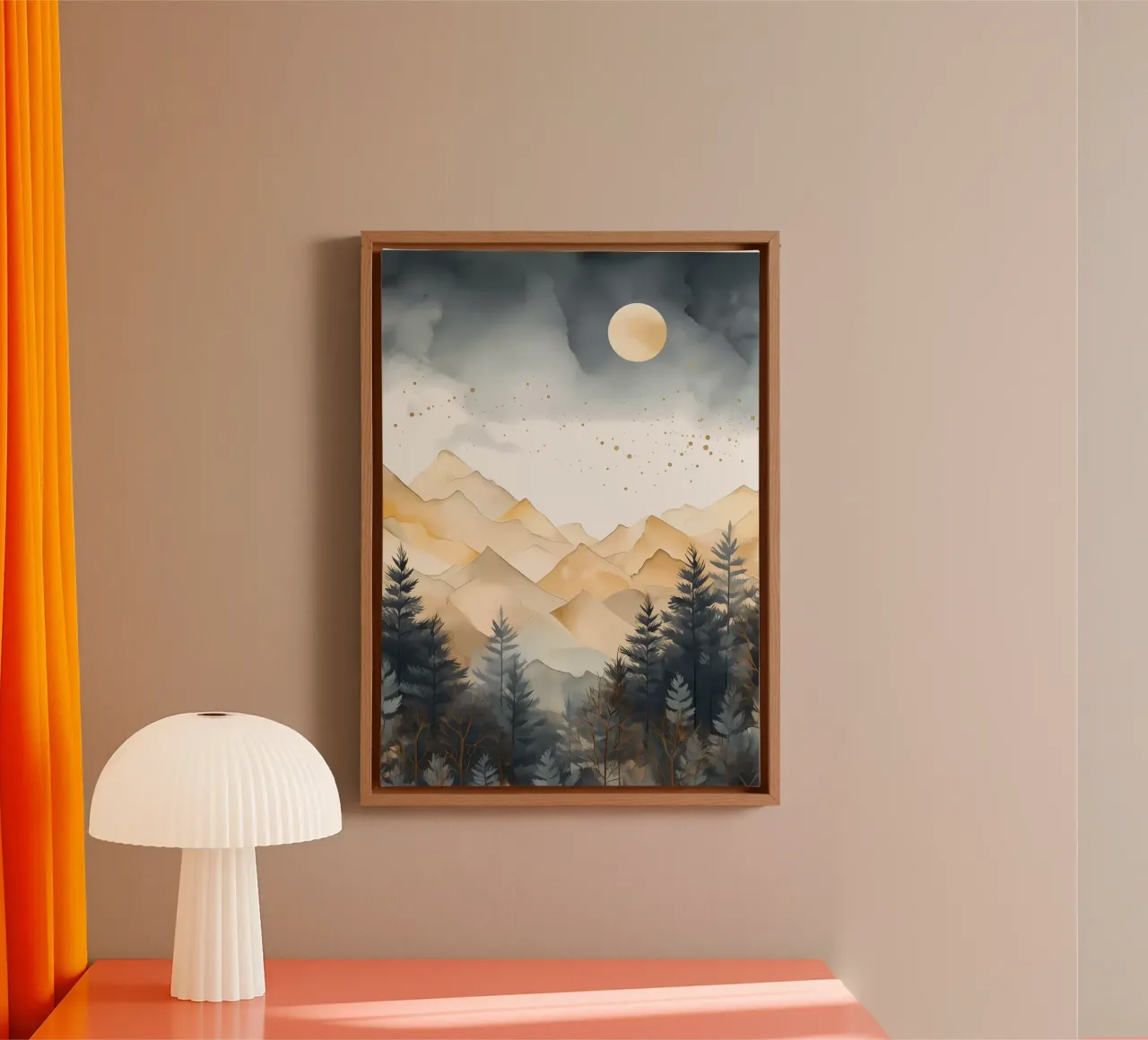 Rustige zonsondergang canvas met Baklijst van Albert S Jacob