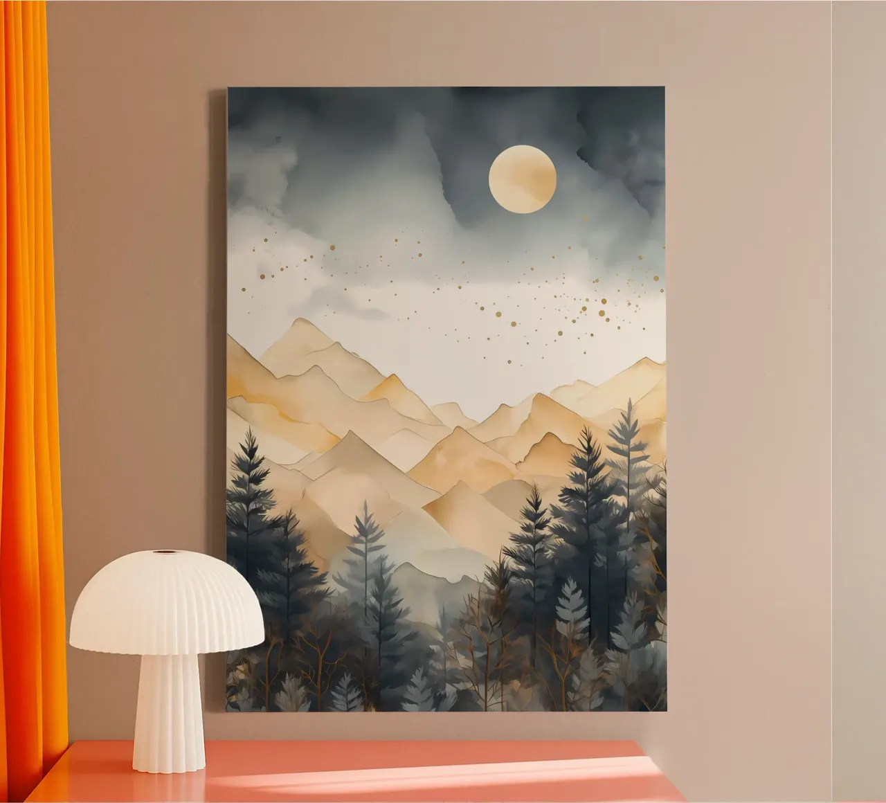 Rustige zonsondergang canvas met Baklijst van Albert S Jacob