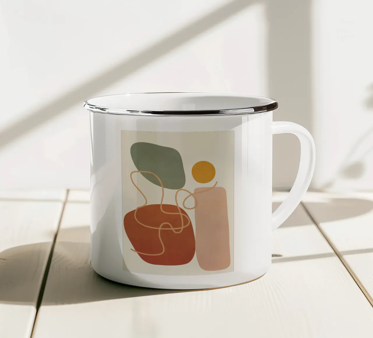 Geometry Abstract 2 Emaille Tasse von Flow Line