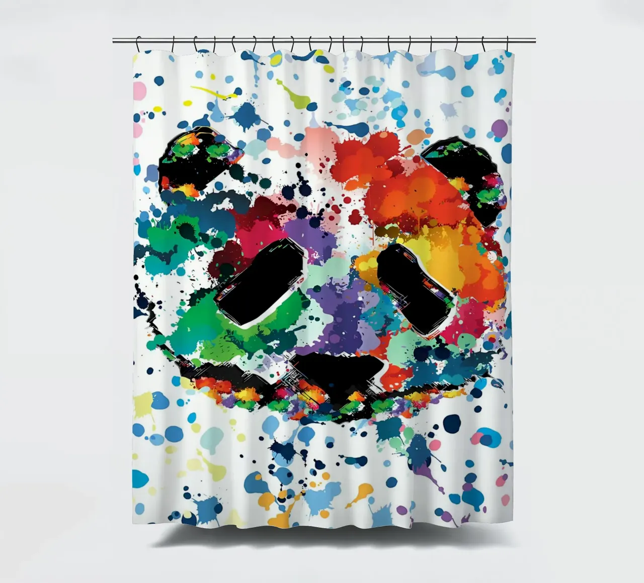 Splash panda shower curtain by James M Coyle
