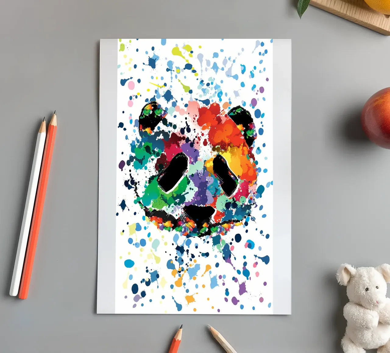 Splash panda sticker sheet by James M Coyle