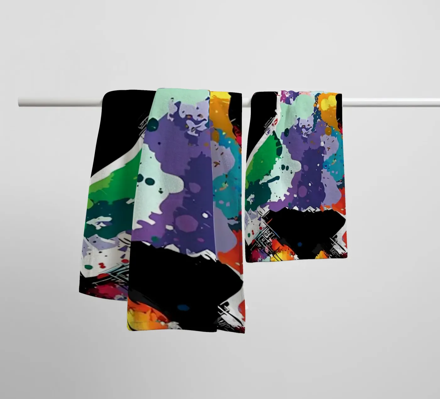 Splash panda towel by James M Coyle