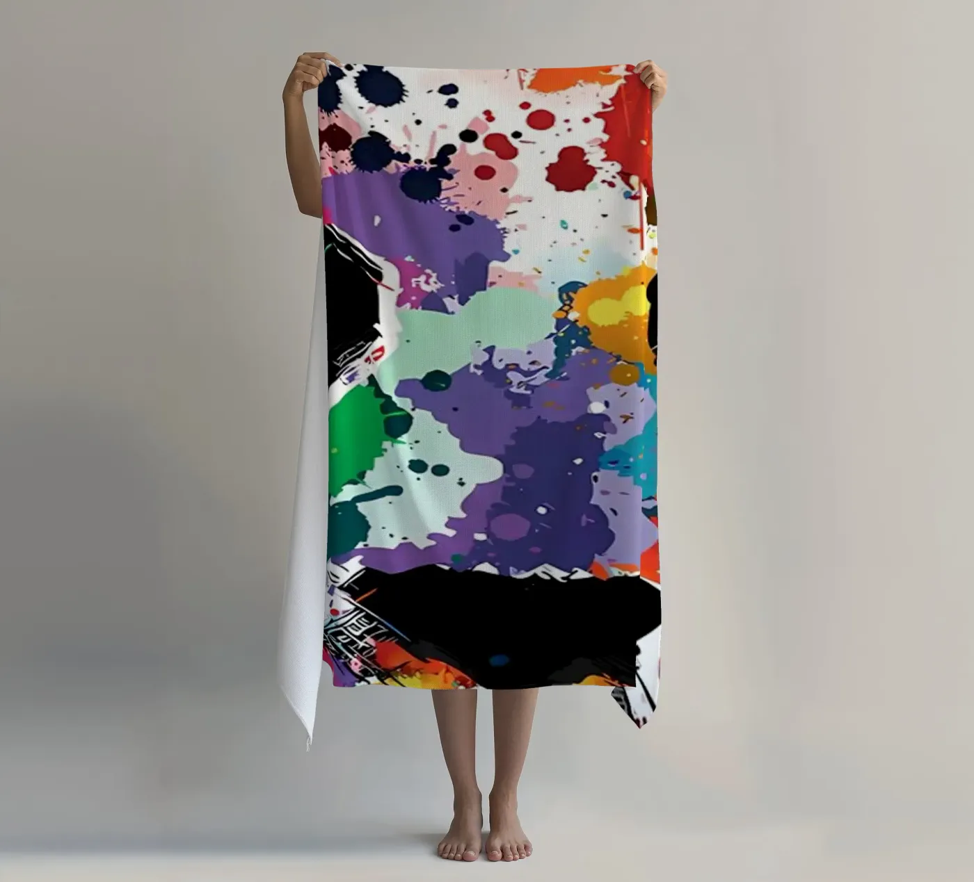 Splash panda strandhanddoek van James M Coyle