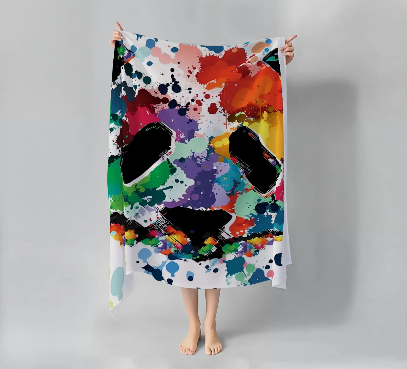 Splash panda strandhanddoek van James M Coyle