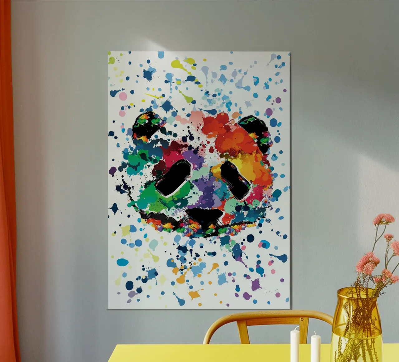 Splash panda poster by James M Coyle