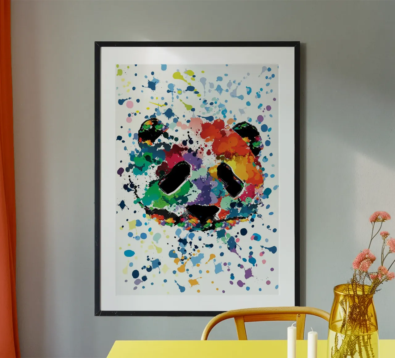 Splash panda poster by James M Coyle