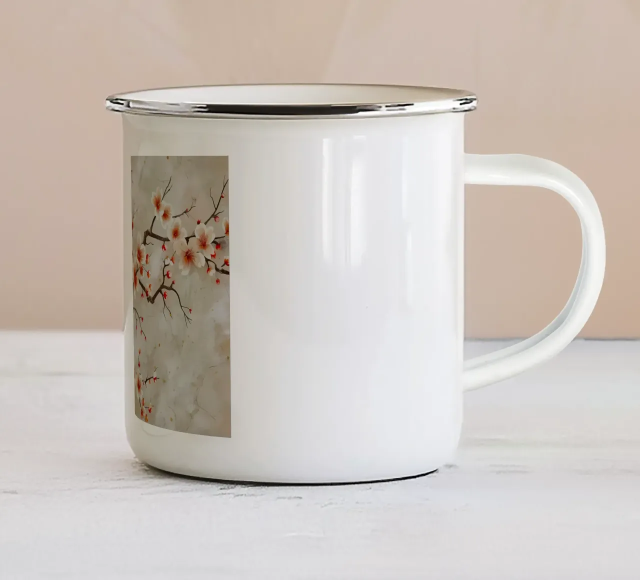 ciliegio in fiore giapponese tazza in smalto da Rebecca Clark Wyrick