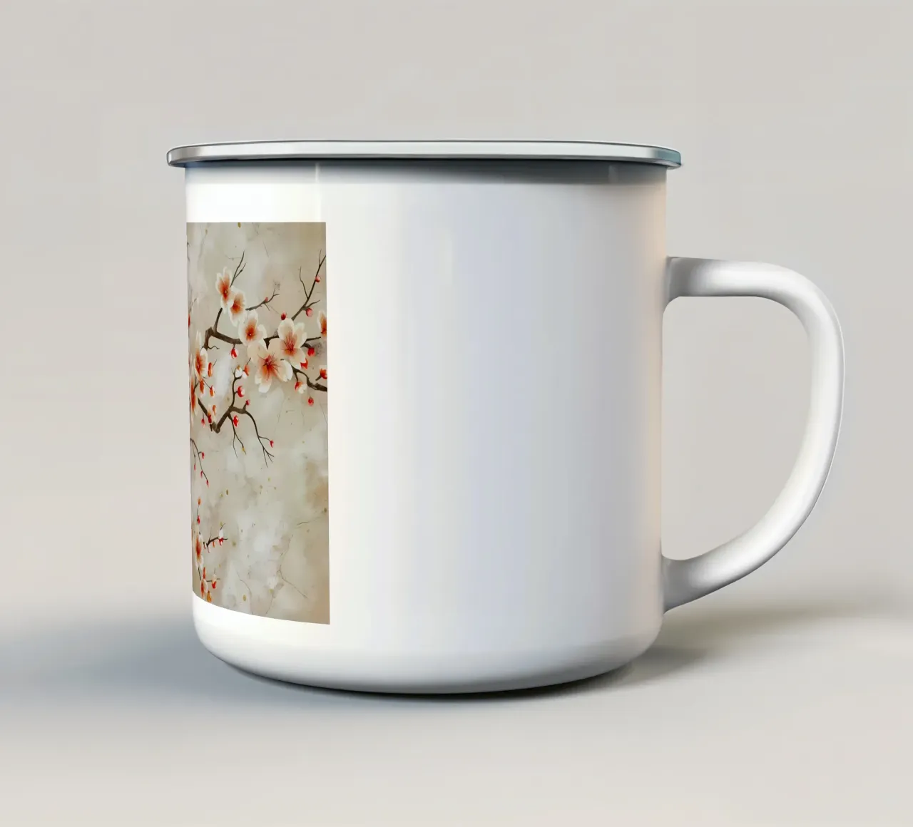 ciliegio in fiore giapponese tazza in smalto da Rebecca Clark Wyrick