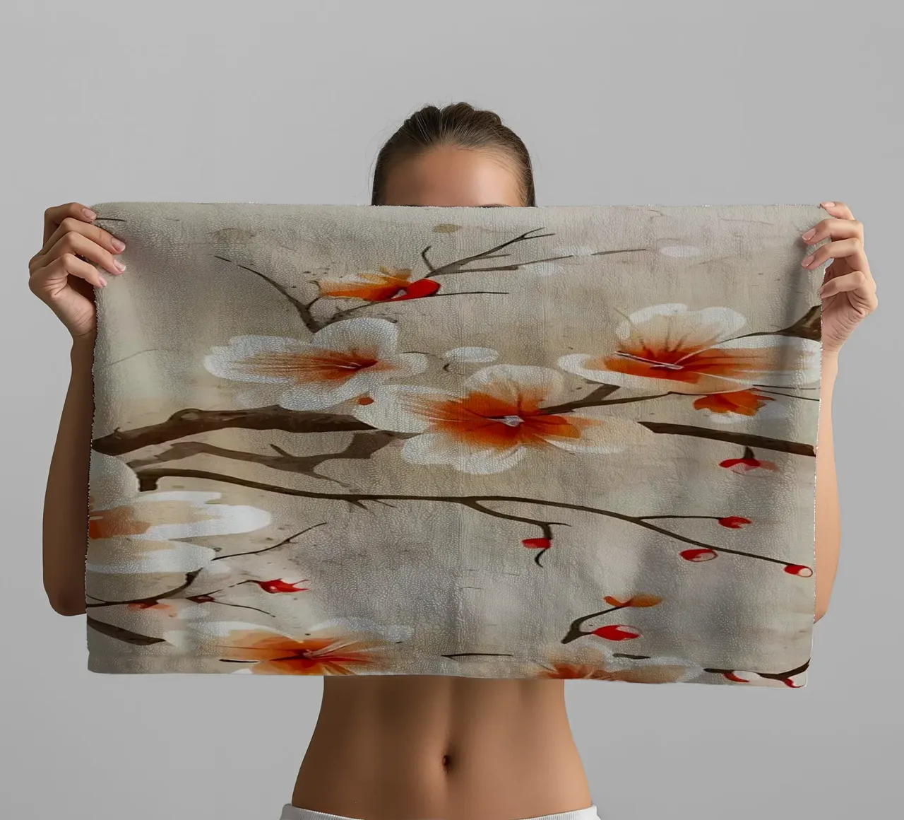 ciliegio in fiore giapponese asciugamano da bagno da Rebecca Clark Wyrick