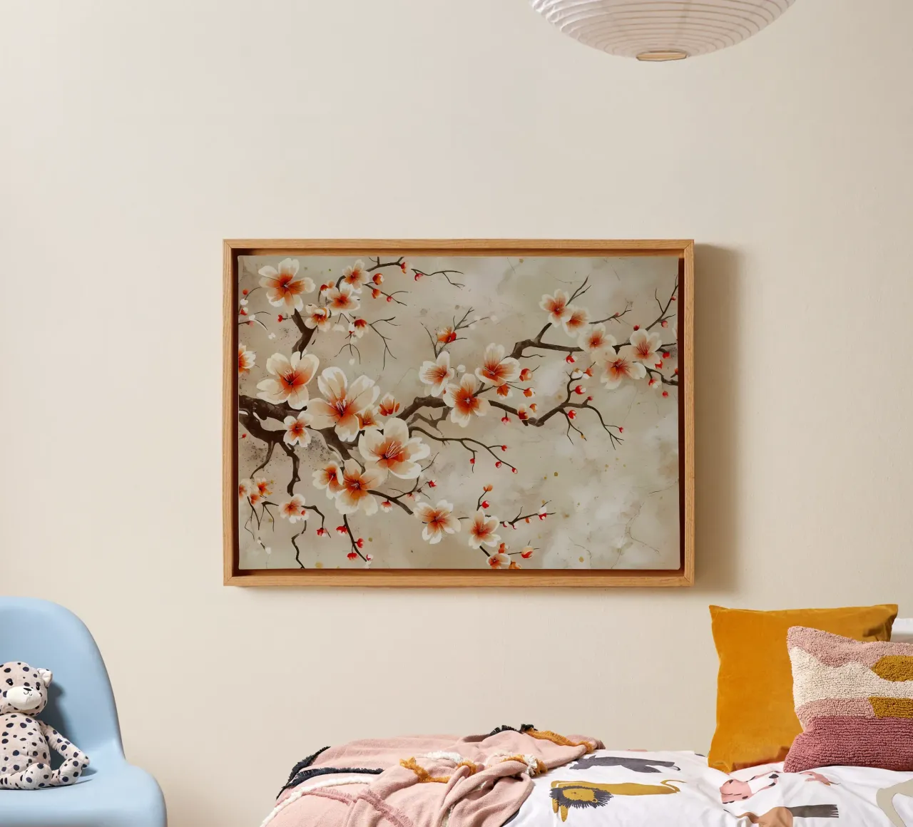 ciliegio in fiore giapponese tela con Cornice a cassetta da Rebecca Clark Wyrick