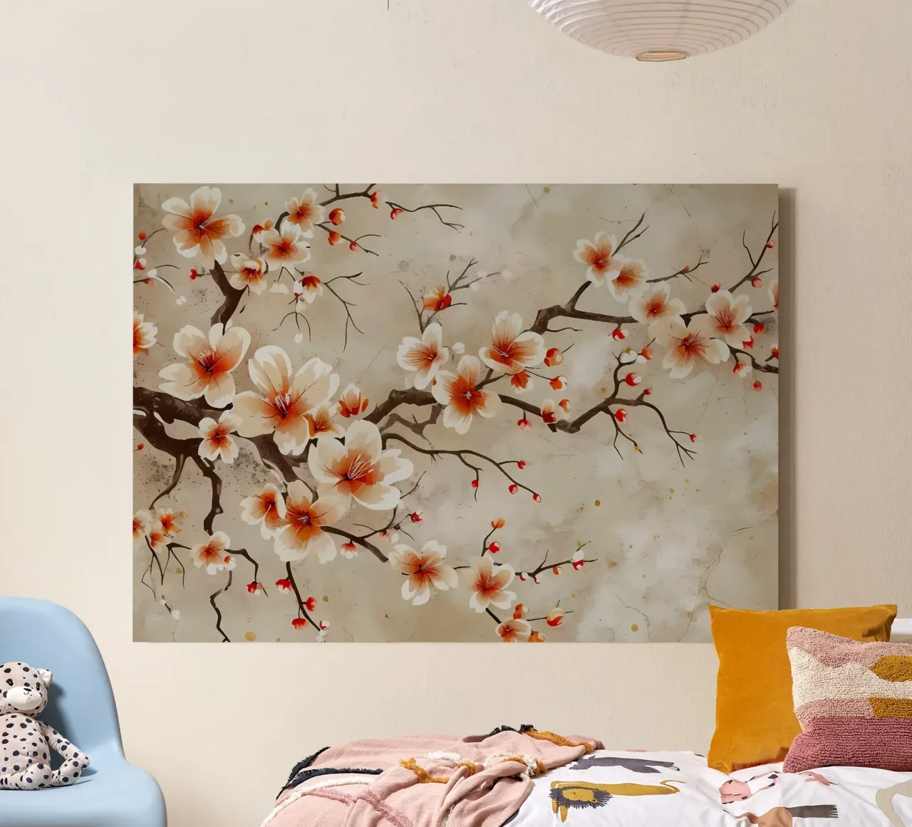 ciliegio in fiore giapponese tela con Cornice a cassetta da Rebecca Clark Wyrick