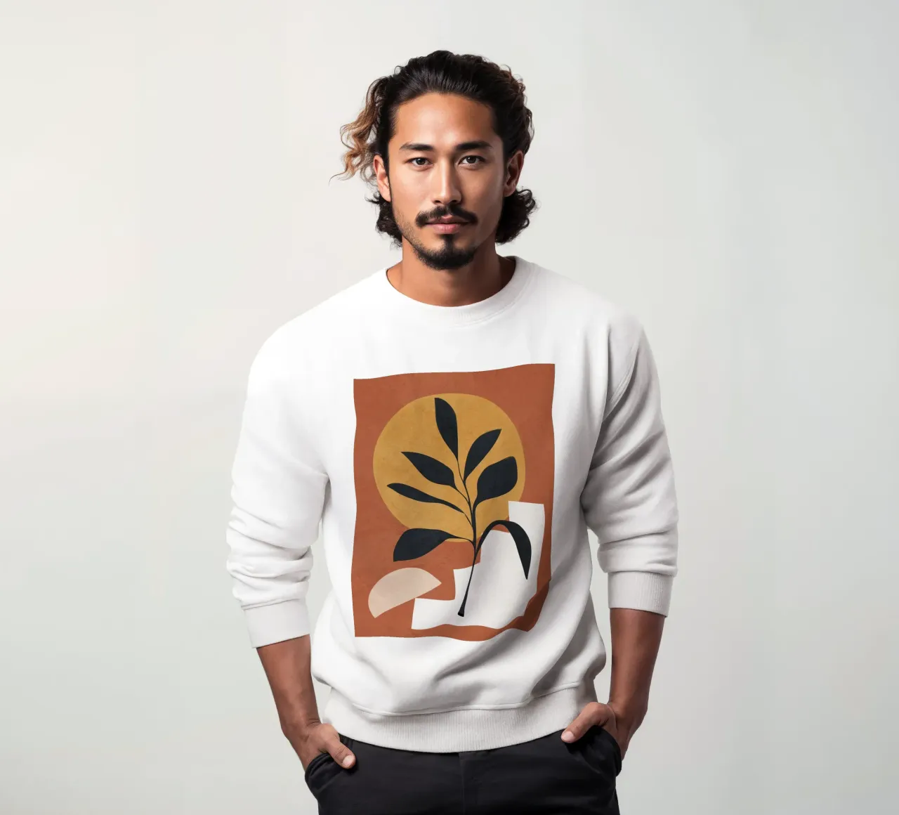 Abstract Plant Art Art felpa da Flow Line