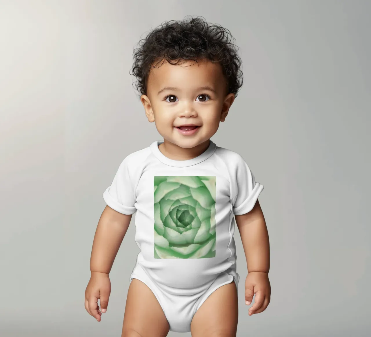 Geometric Succulent body neonato maniche corte da Moon  Bloom