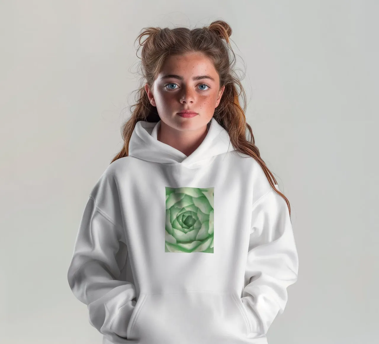 Geometric Succulent felpa bambino con cappuccio da Moon  Bloom
