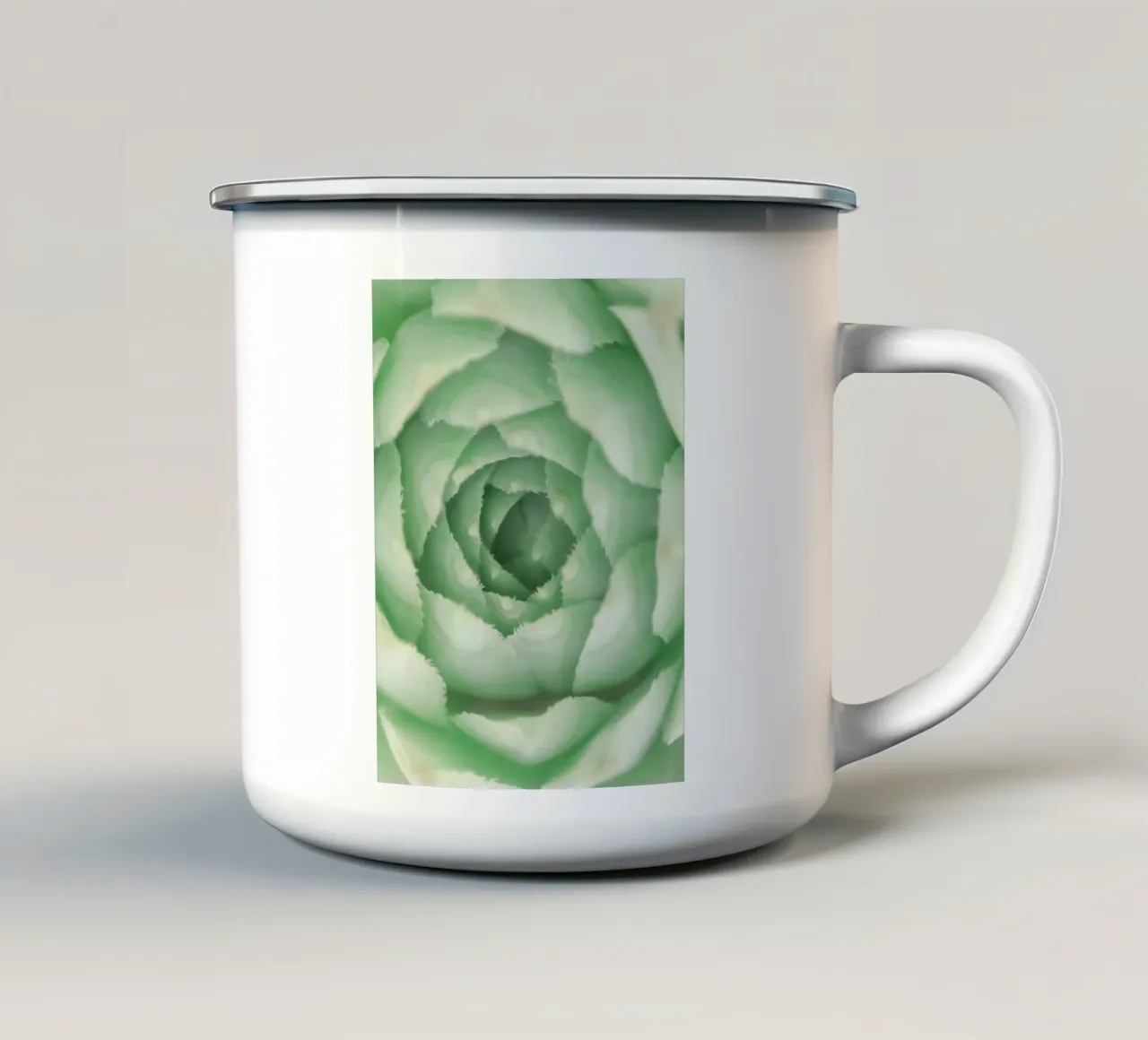 Geometric Succulent tazza in smalto da Moon  Bloom