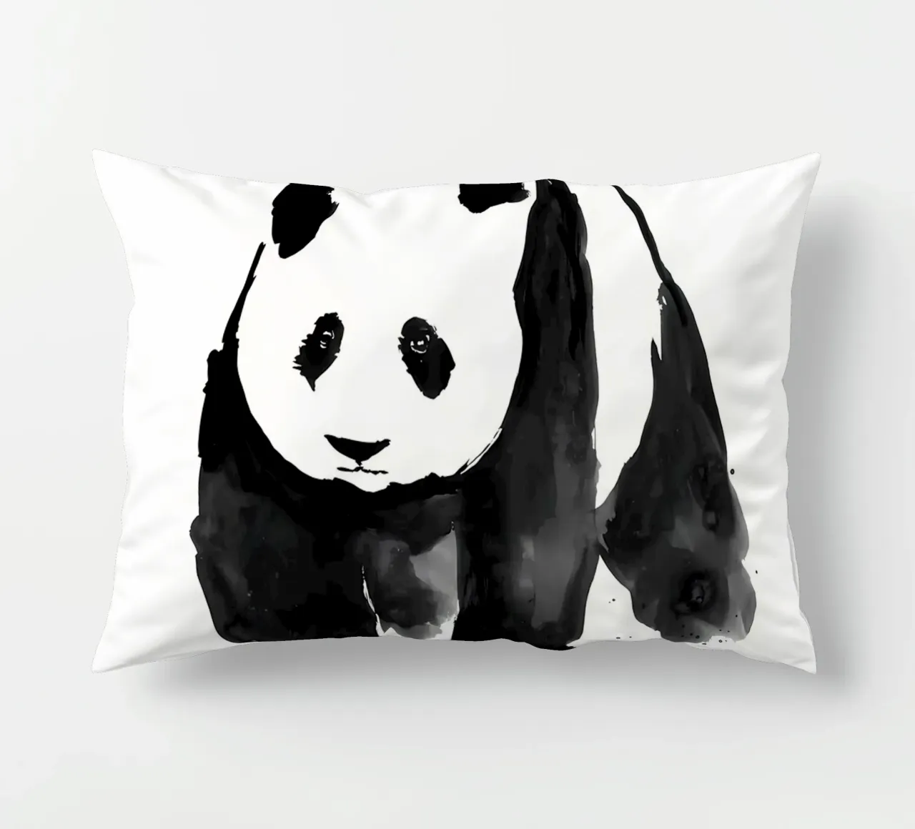 Ink Wash Panda cuscino da James M Coyle