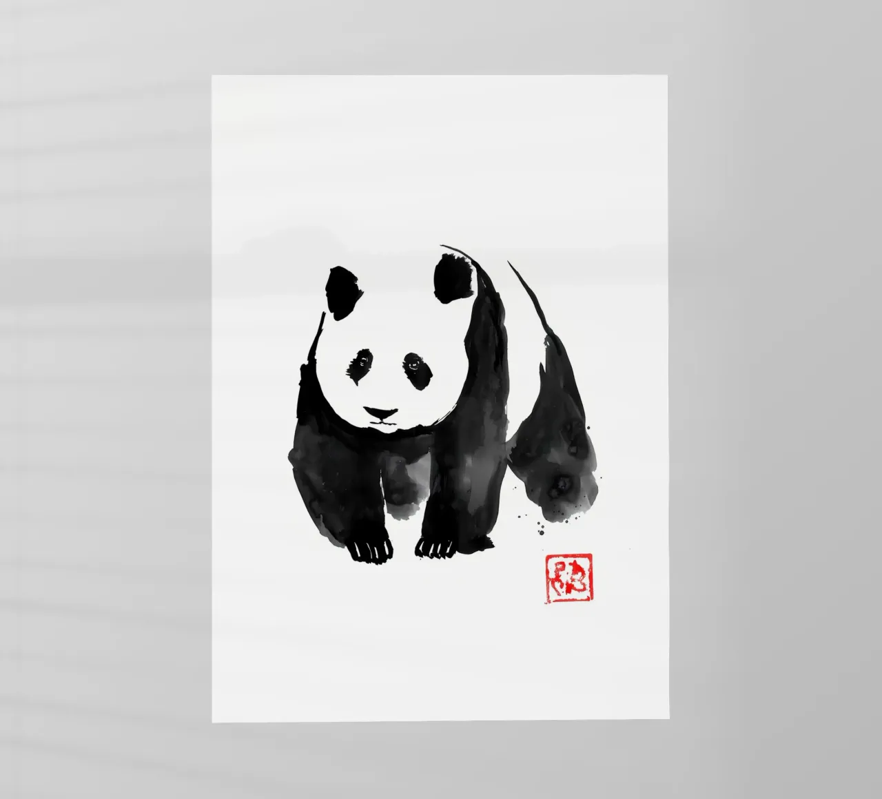 Ink Wash Panda pellicola backlit da James M Coyle