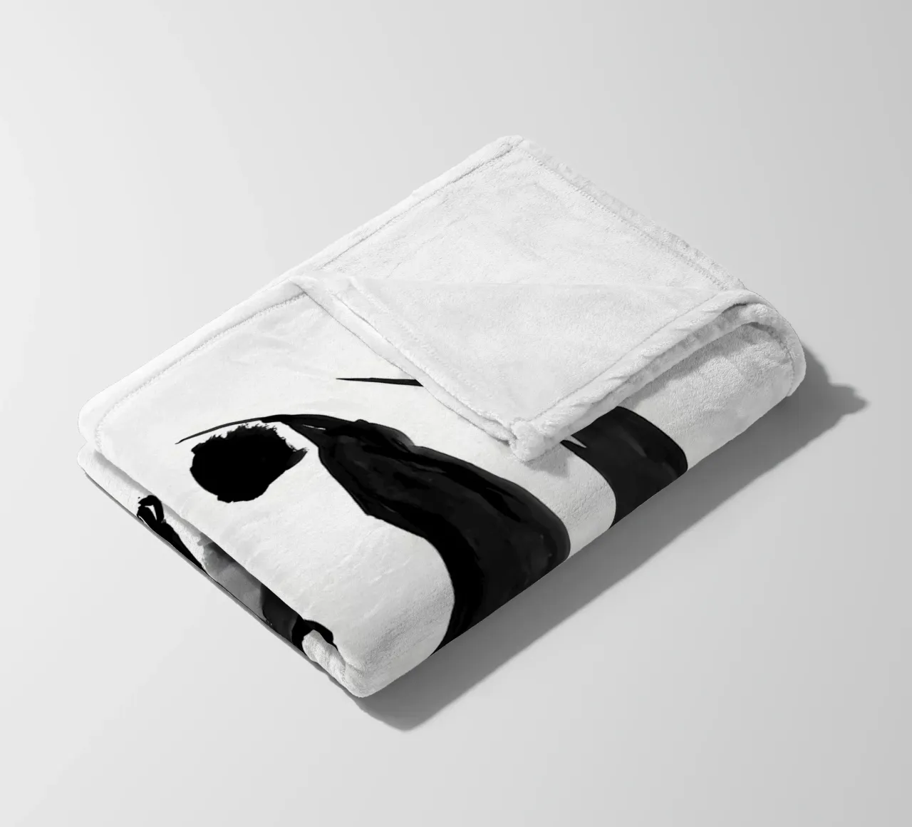 Ink Wash Panda fleece blanket by James M Coyle