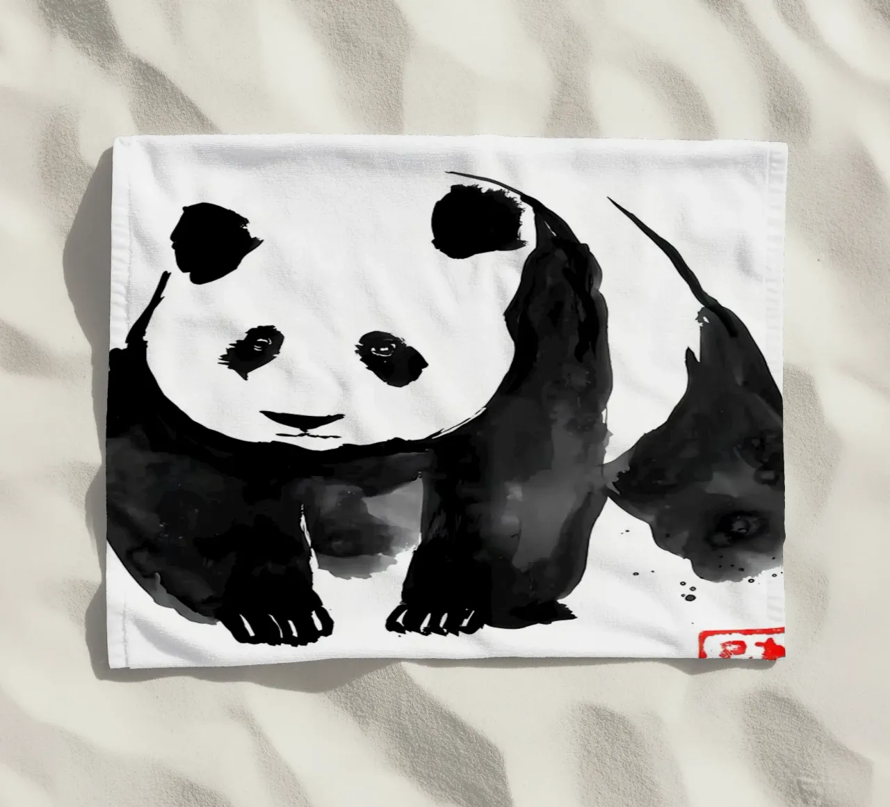 Ink Wash Panda telo mare da James M Coyle