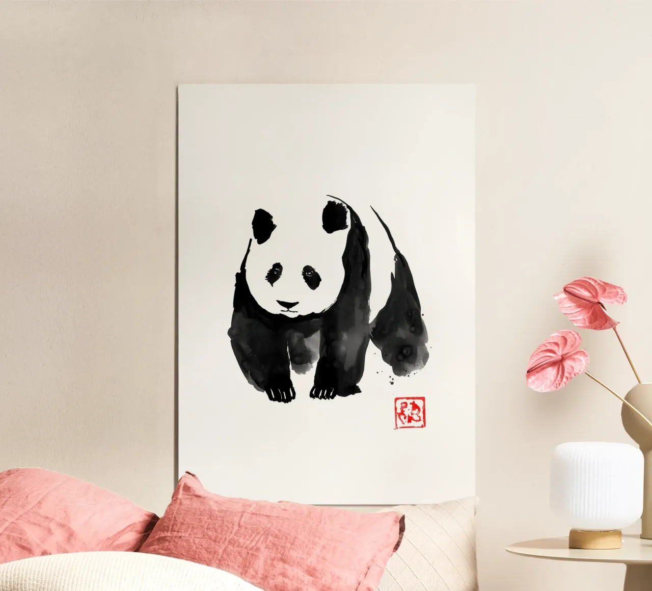 Ink Wash Panda carta hahnemühle da James M Coyle