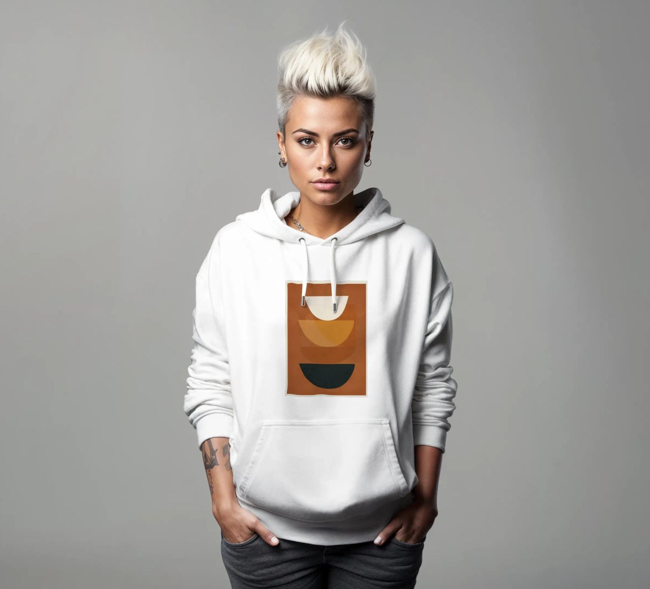 Abstract Style felpa con cappuccio da Flow Line