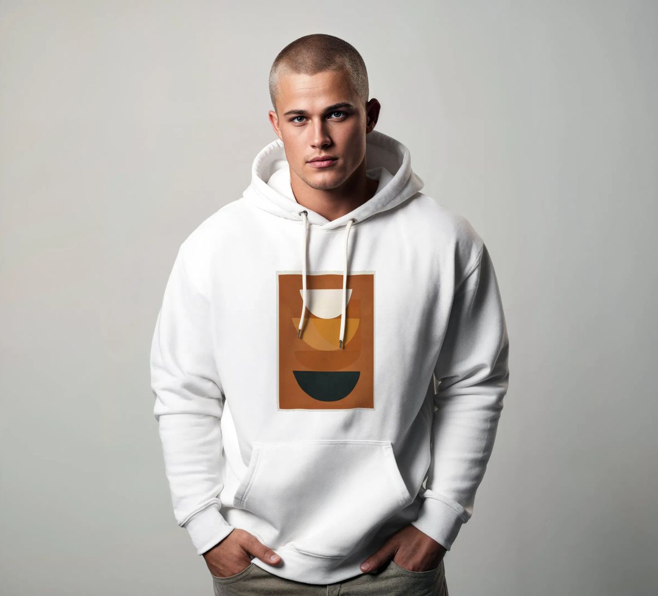 Abstract Style felpa con cappuccio da Flow Line