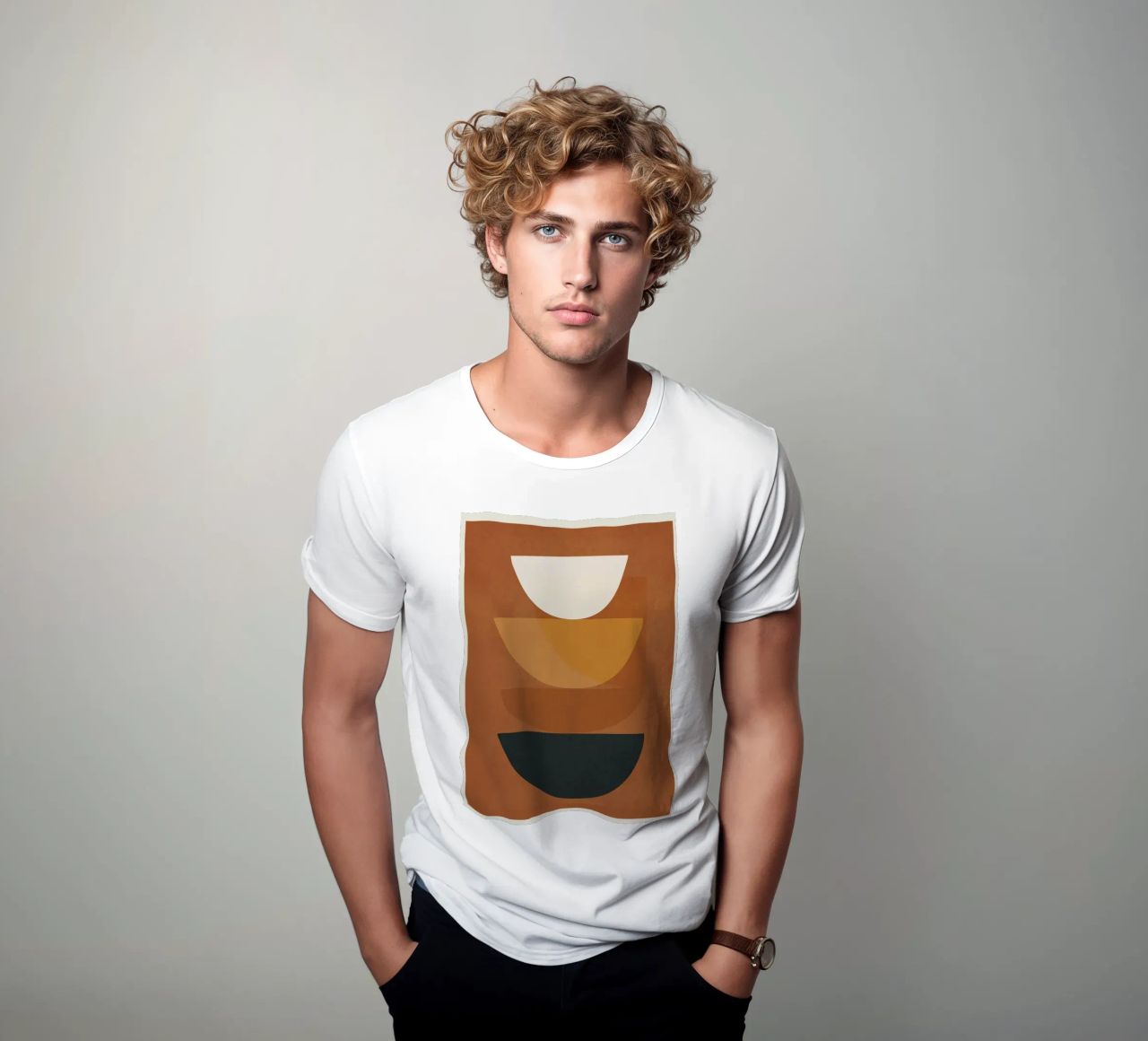 Abstract Style t-shirt da Flow Line