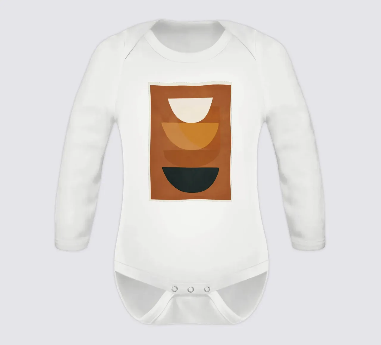 Abstract Style Langarm Babybody von Flow Line