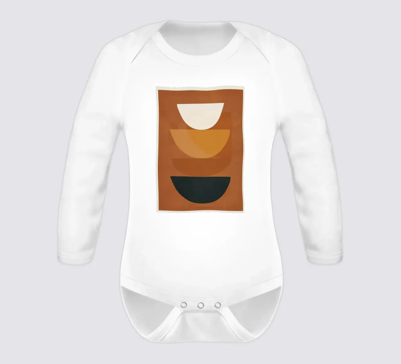 Abstract Style Langarm Babybody von Flow Line