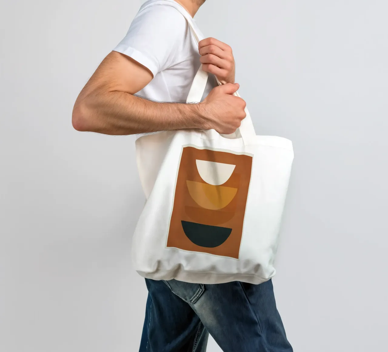Abstract Style borsa in juta da Flow Line