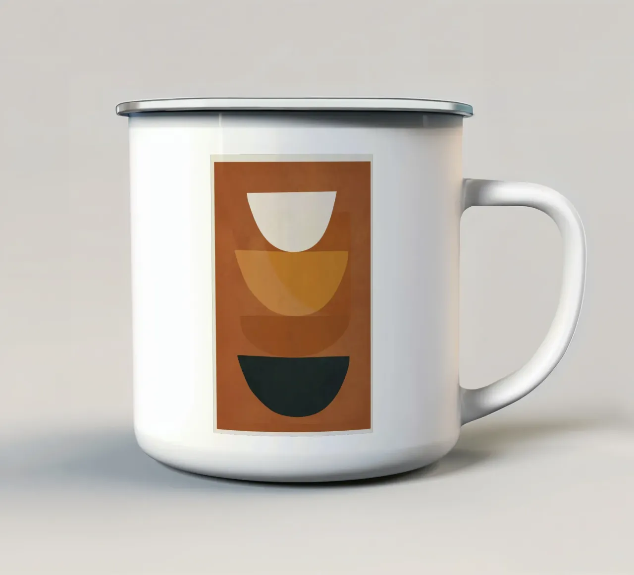 Abstract Style Emaille Tasse von Flow Line