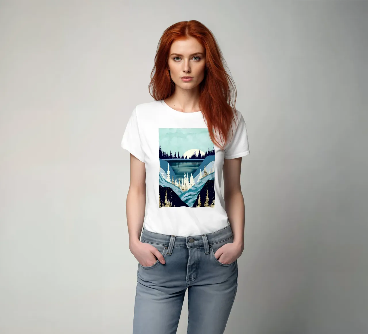 Pini nebbiosi t-shirt da Albert S Jacob