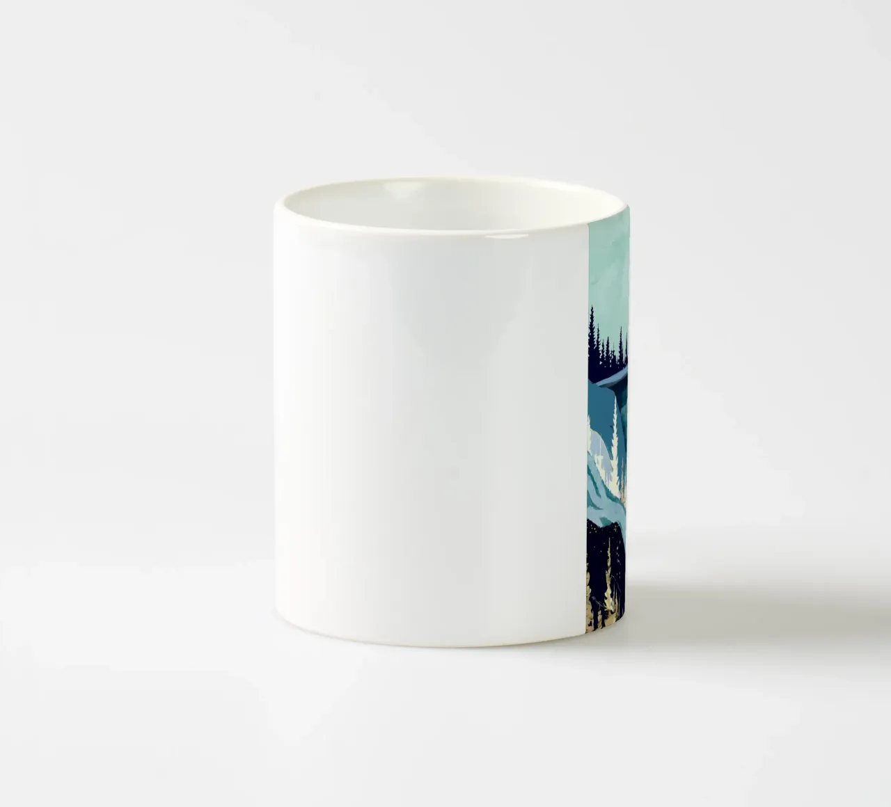 Pini nebbiosi tazza in ceramica da Albert S Jacob