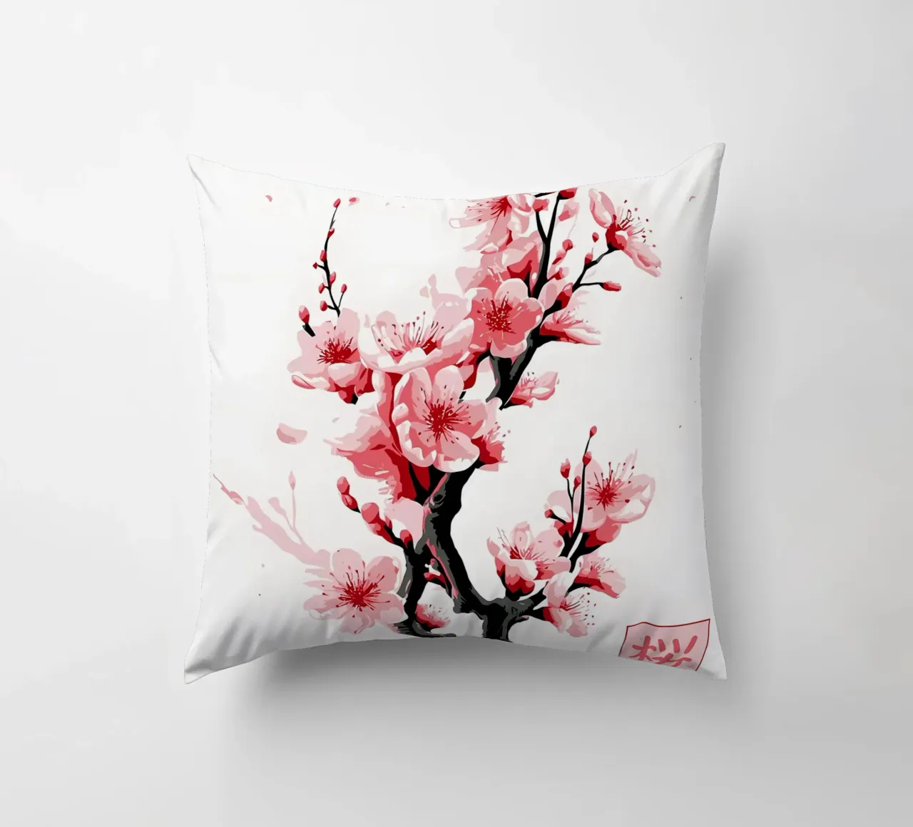 Fiori del ramo di Sakura cuscino da Rebecca Clark Wyrick