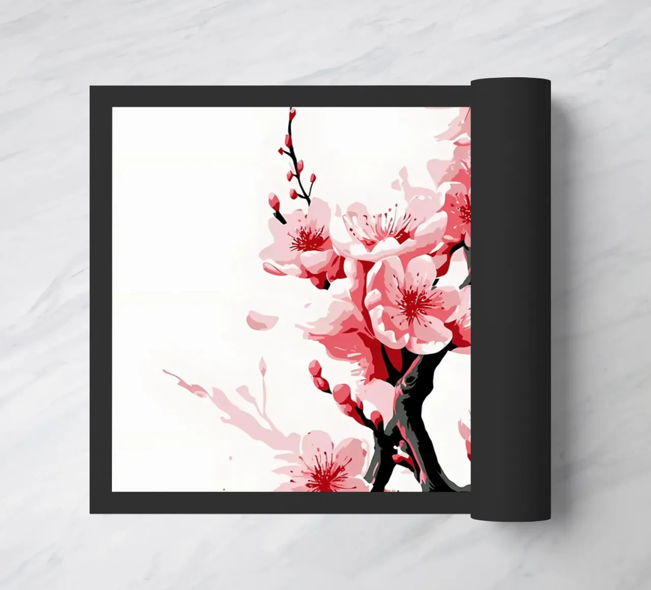 Fiori del ramo di Sakura zerbino da Rebecca Clark Wyrick