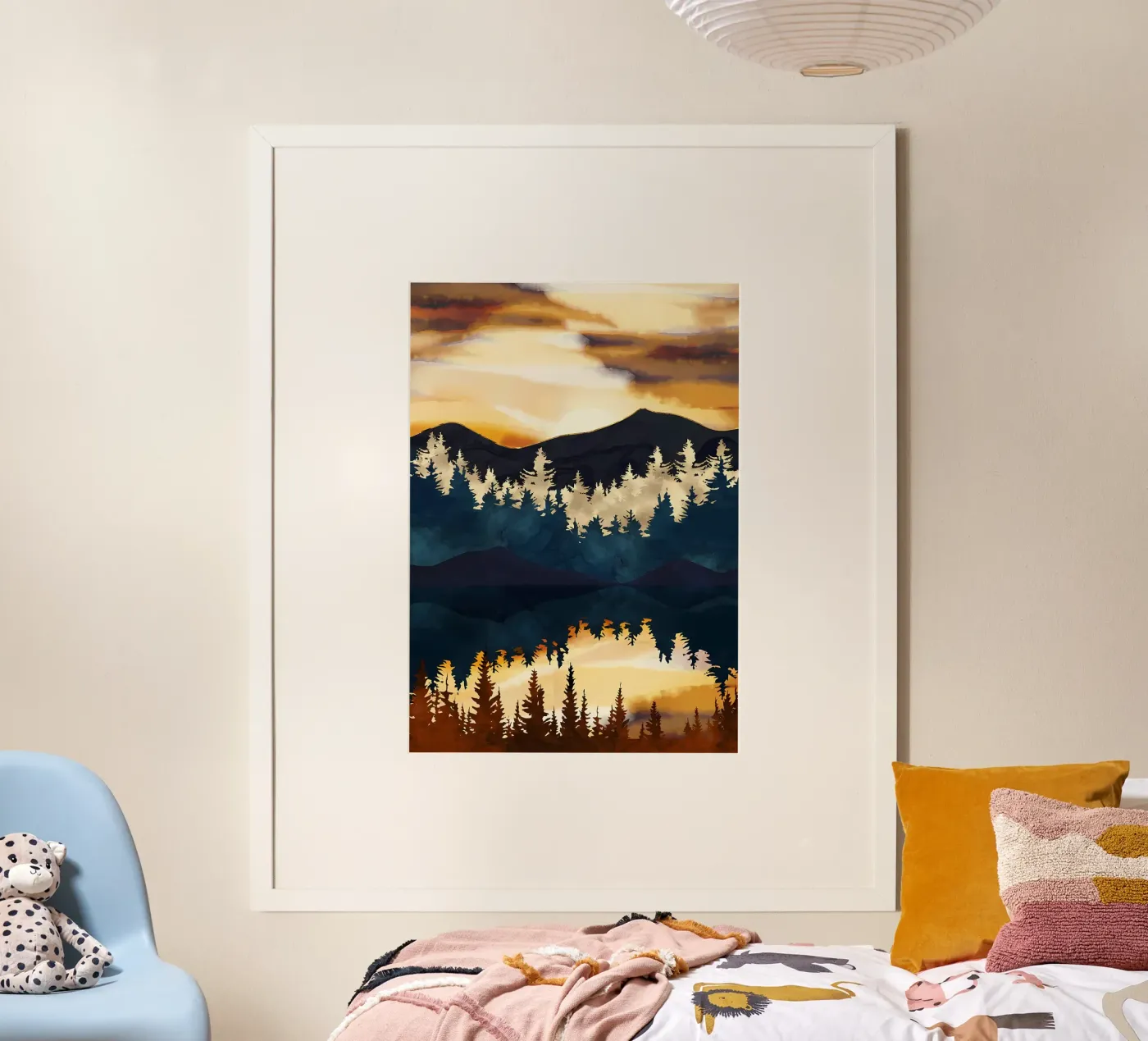 Lago Blue Forest poster da Albert S Jacob