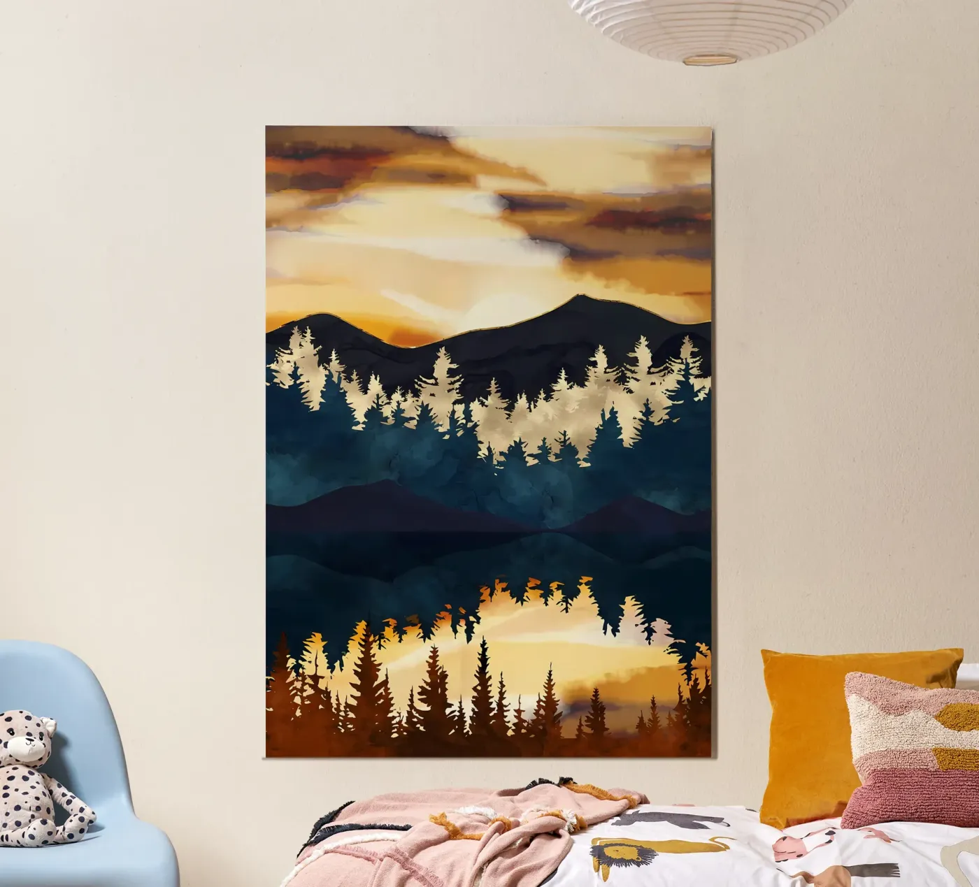 Lago Blue Forest poster da Albert S Jacob