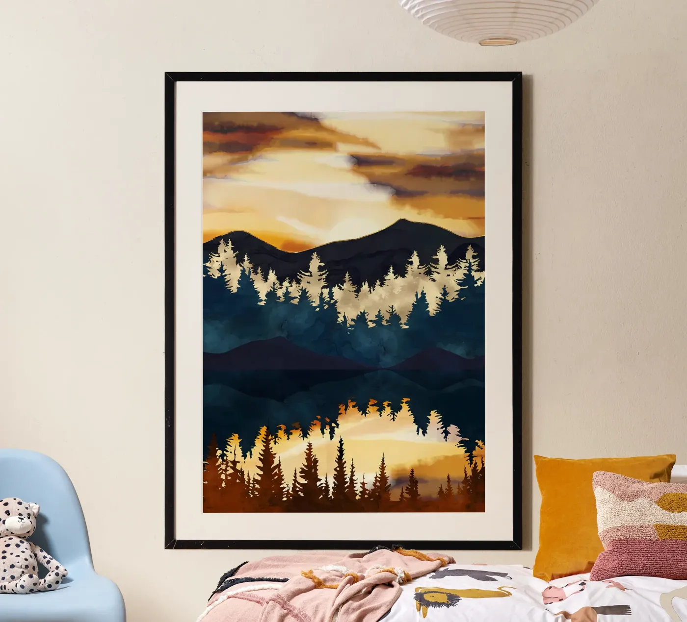 Lago Blue Forest poster da Albert S Jacob