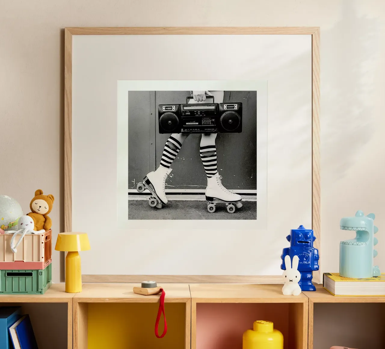 Boombox poster con telaio in legno da METROPOLIS