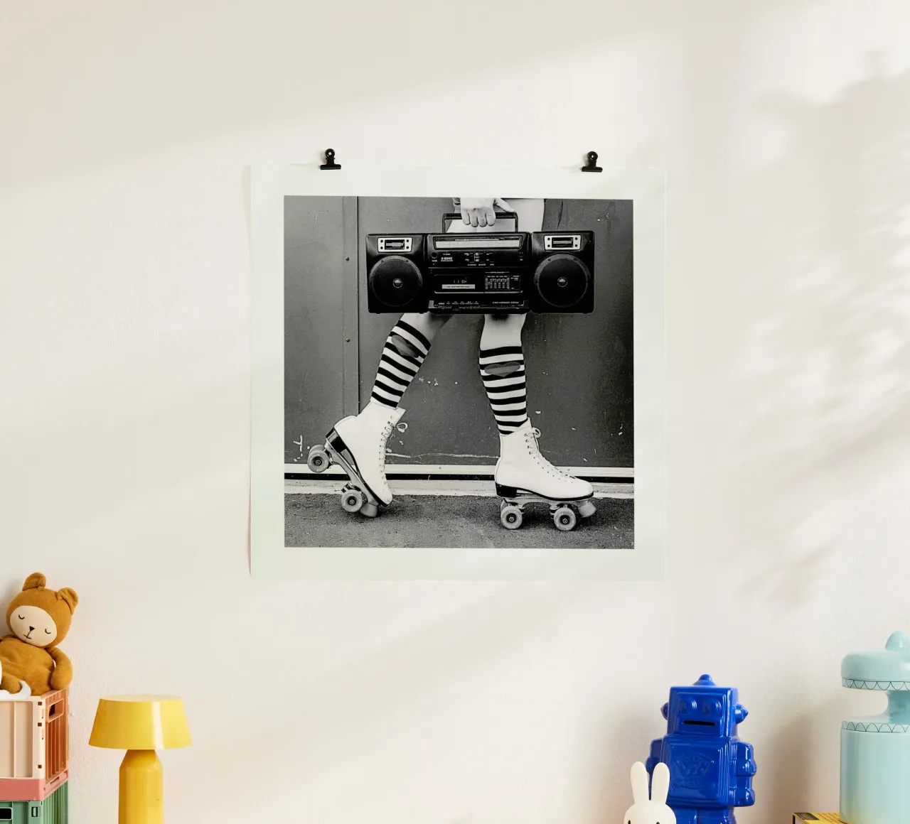 Boombox poster con telaio in legno da METROPOLIS