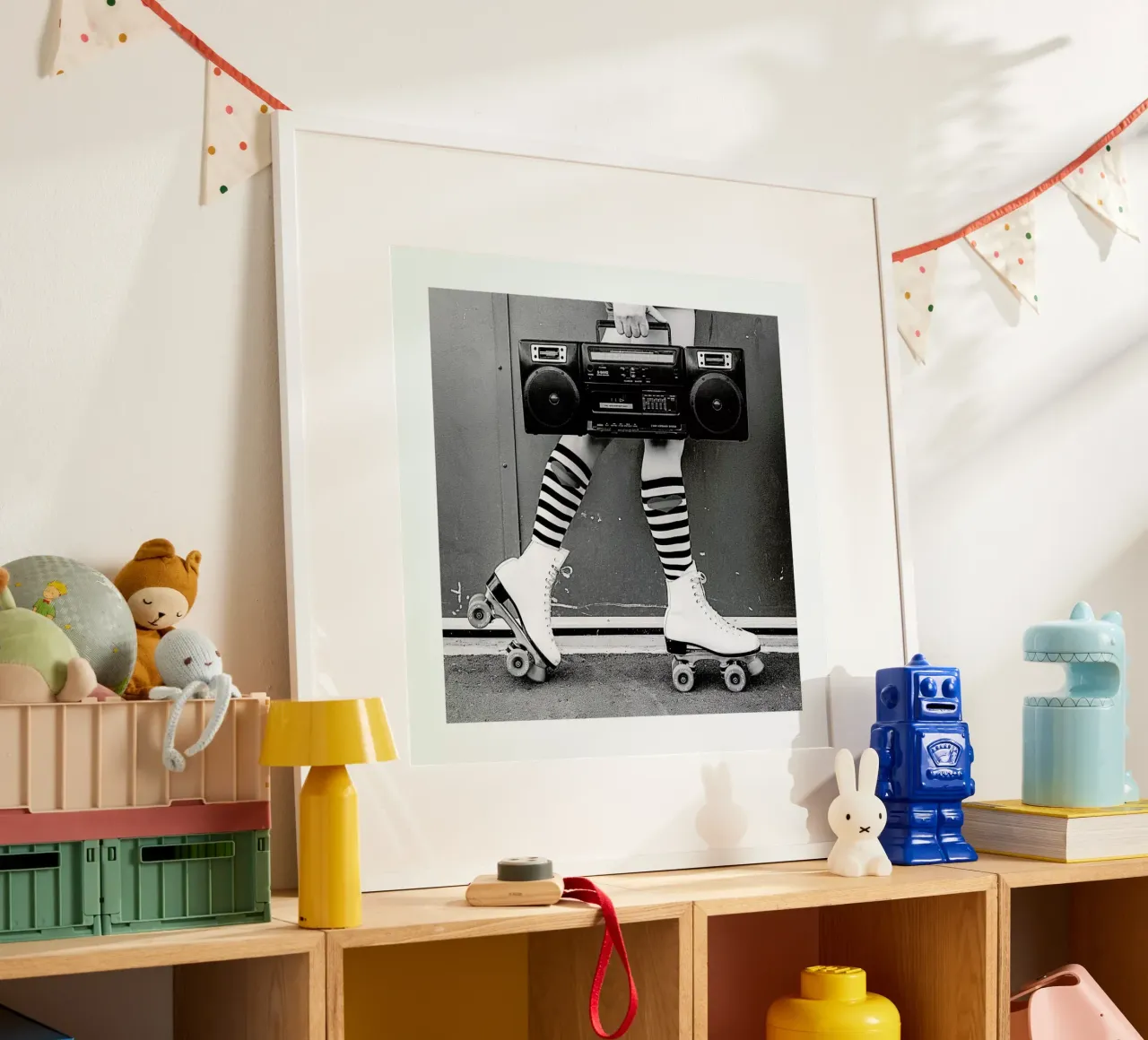 Boombox poster con telaio in legno da METROPOLIS