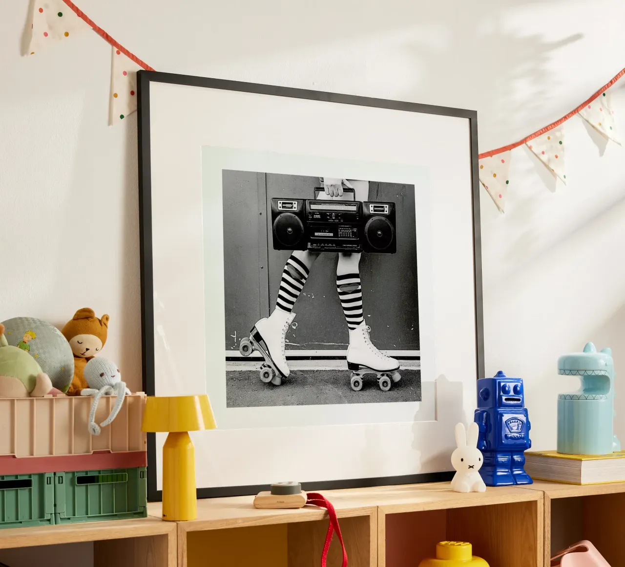 Boombox poster con telaio in legno da METROPOLIS
